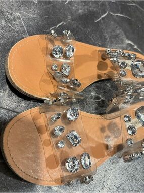 Steve Madden Jeweled Slide Sandals - size 8
